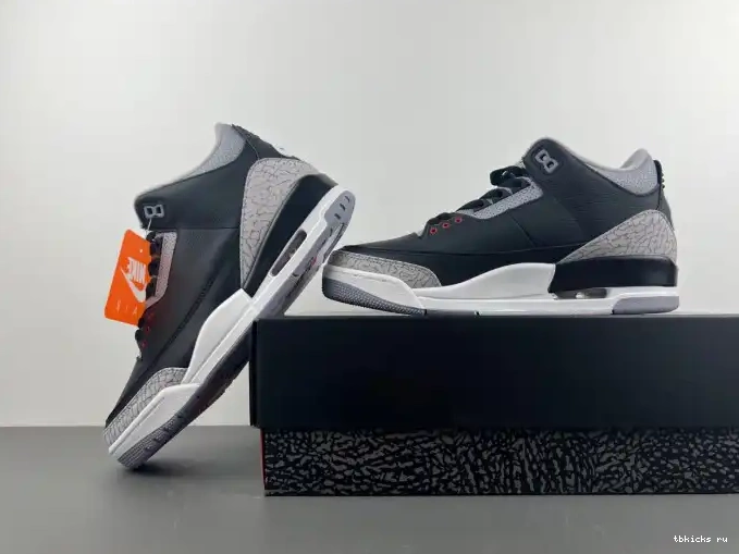 Reps TB Black Air 3 Cement DN3707-010 Jordan 0608